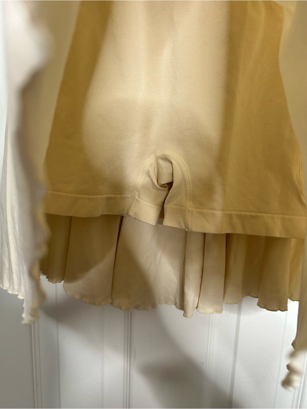 OQQ High Rise Athletic Tennis Skort with Built-In Shorts Cream Size L - Picture 5 of 6